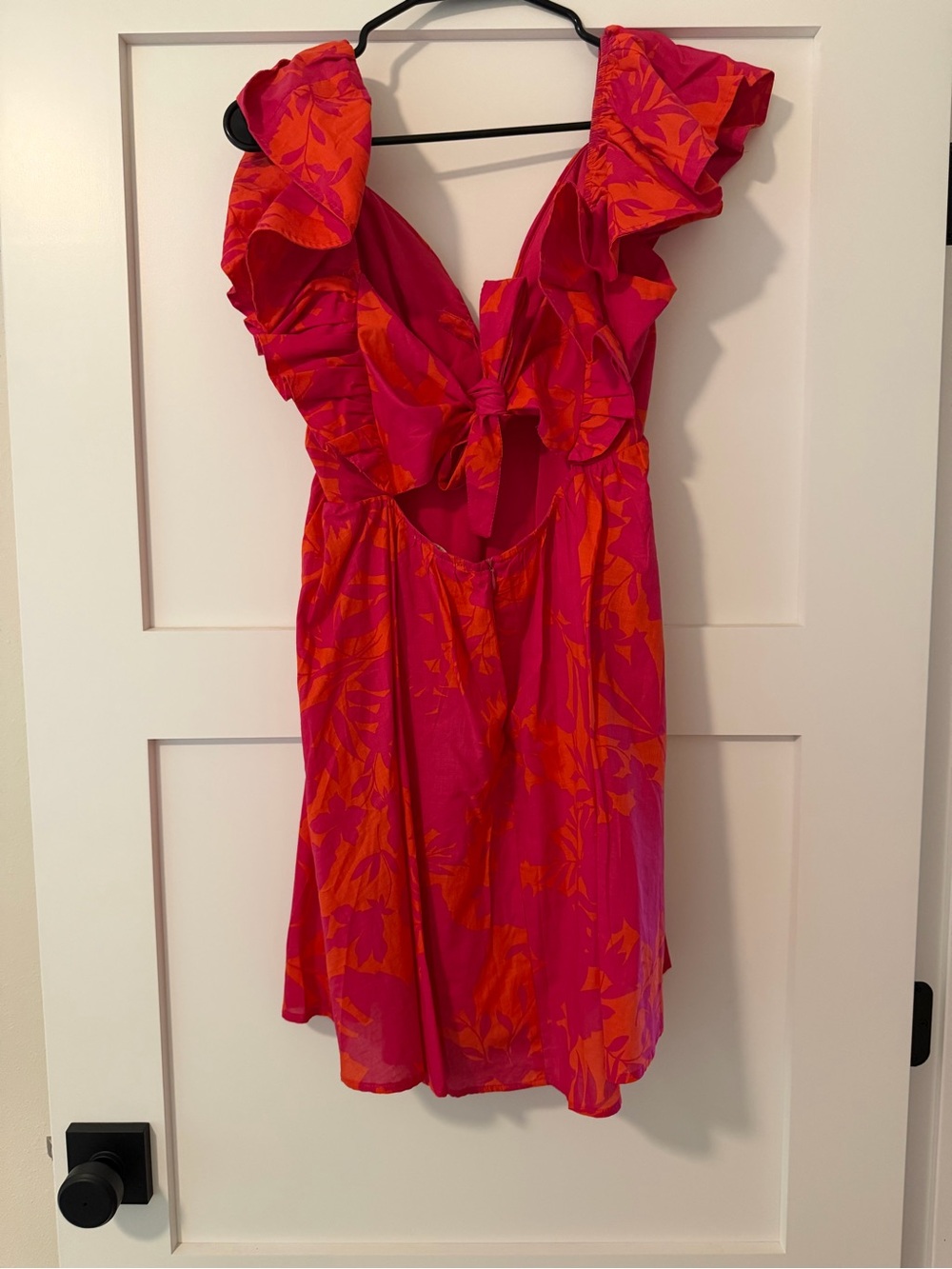 Olivaceous Fuchsia & Orange Floral Dress - Picture 2 of 3